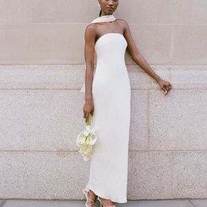 Abercrombie satin maxi dress - M Petite